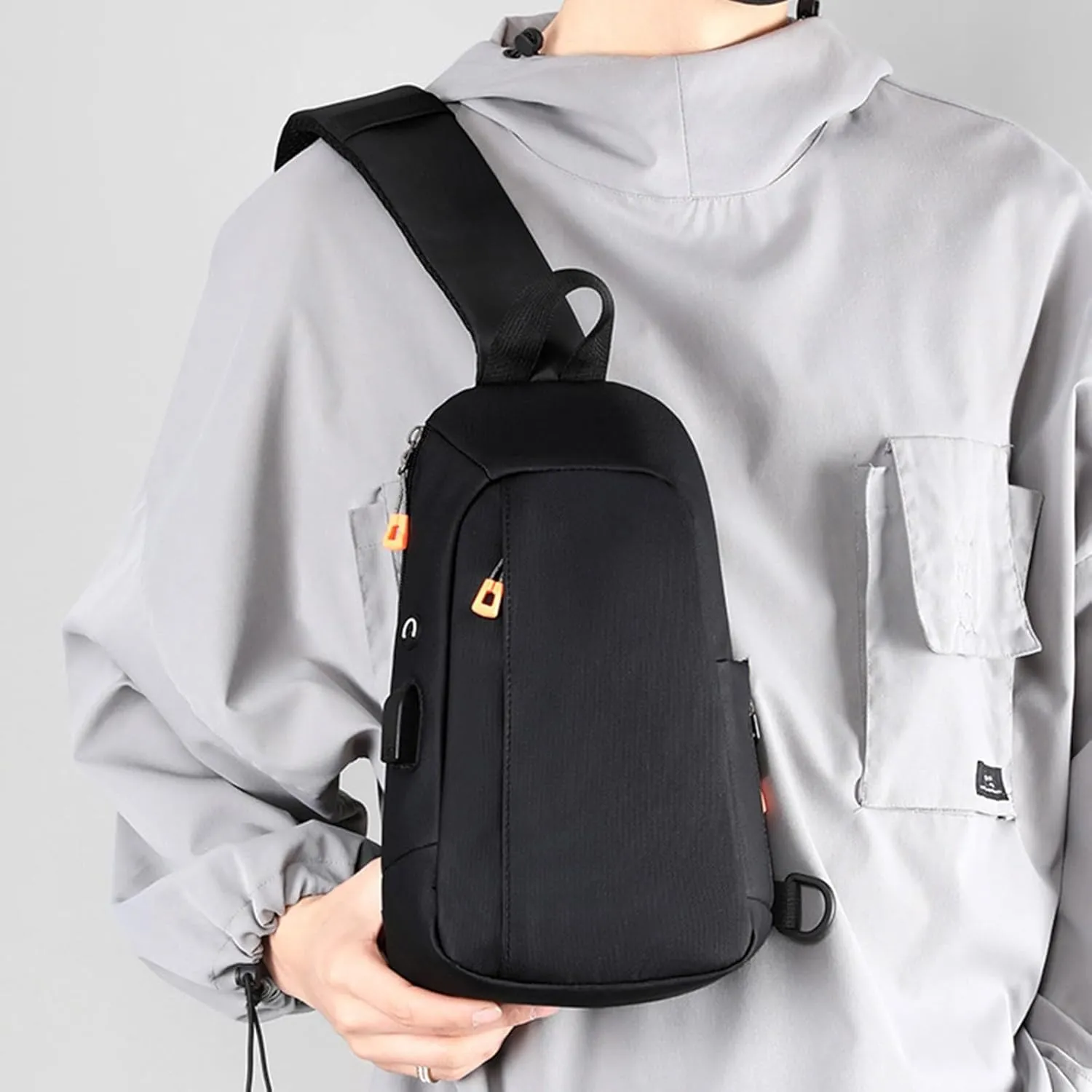 Women's Trendy Crossbody Bag Soft Leather Travel Purse Crossbody Wallet Purses with Card Slots Sports Backpack(Black)