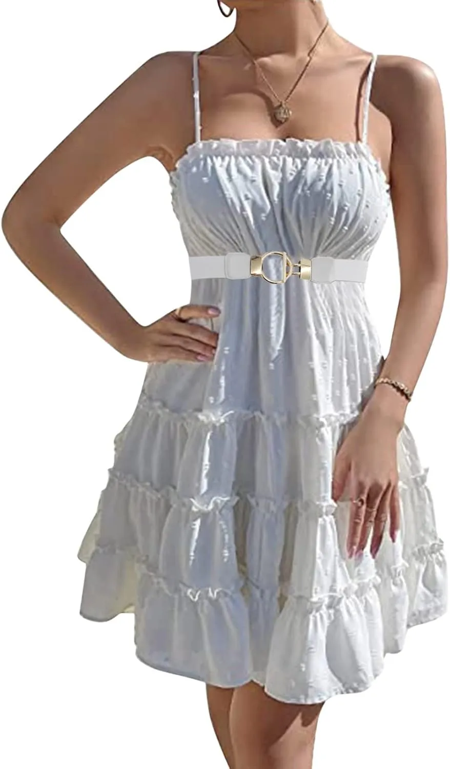 Womens Vintage Belt Wide Stretch Waist Belts Waistband for Jeans Dresses