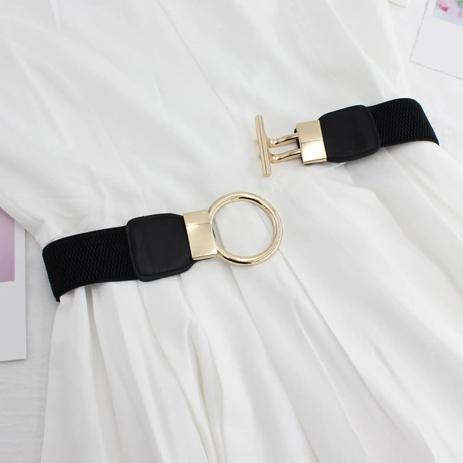 Womens Vintage Belt Wide Stretch Waist Belts Waistband for Jeans Dresses