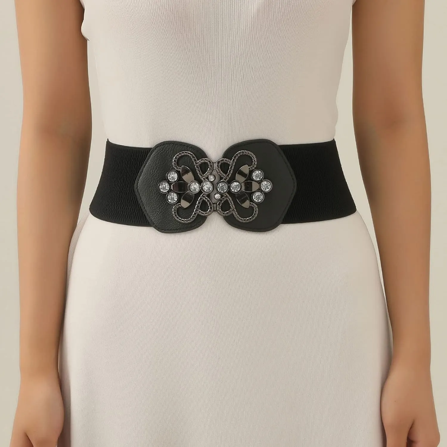 Womens Vintage Belt Wide Stretch Waist Belts Waistband for Jeans Dresses