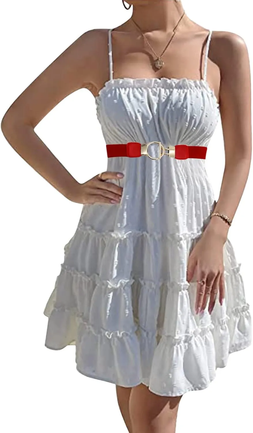 Womens Vintage Belt Wide Stretch Waist Belts Waistband for Jeans Dresses