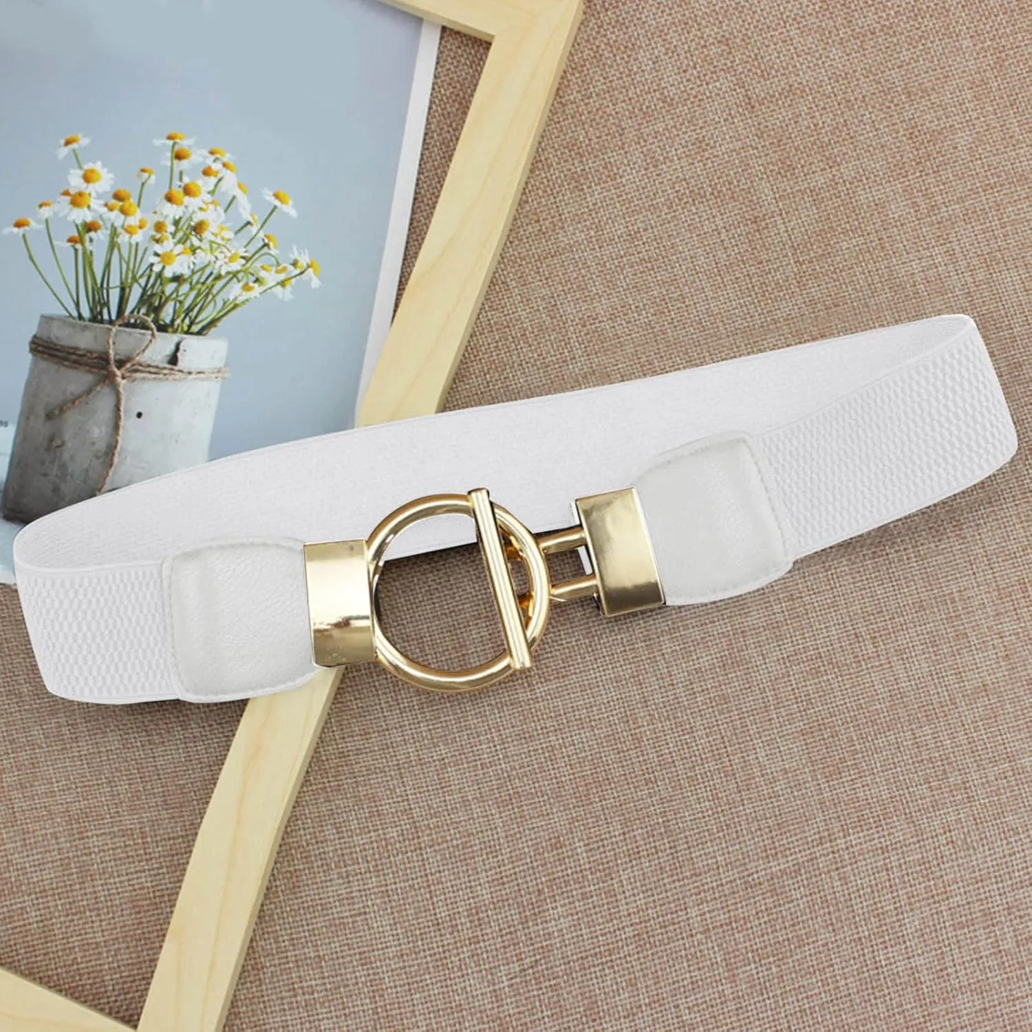 Womens Vintage Belt Wide Stretch Waist Belts Waistband for Jeans Dresses