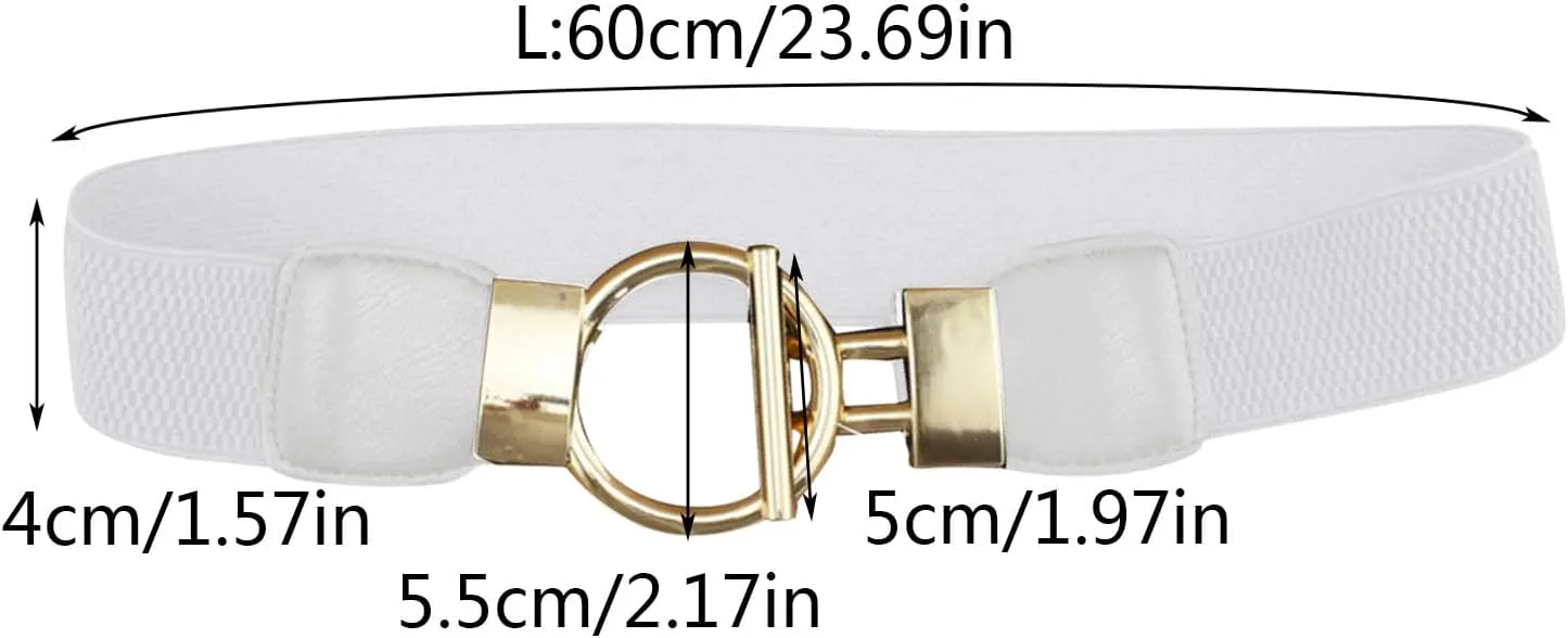 Womens Vintage Belt Wide Stretch Waist Belts Waistband for Jeans Dresses