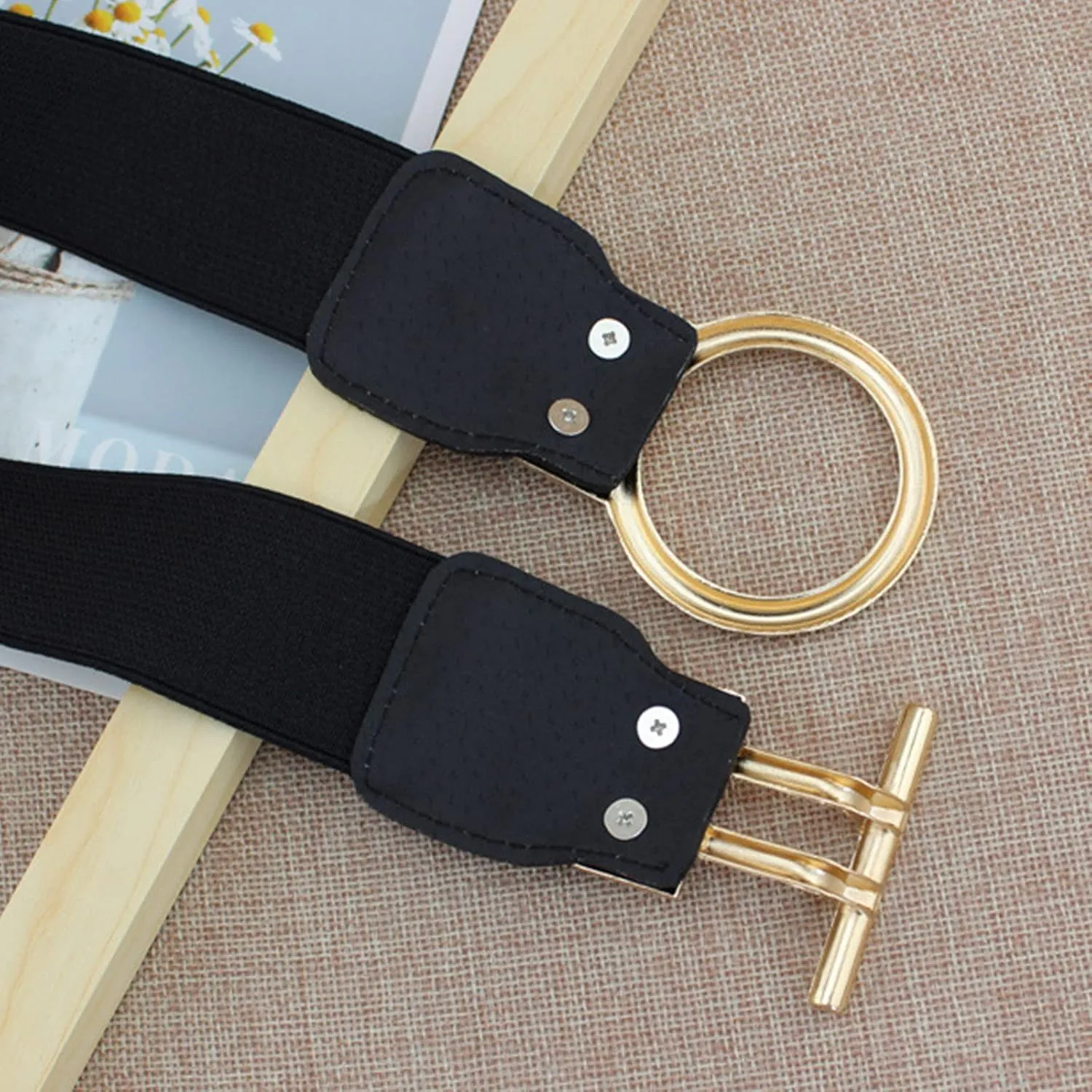 Womens Vintage Belt Wide Stretch Waist Belts Waistband for Jeans Dresses