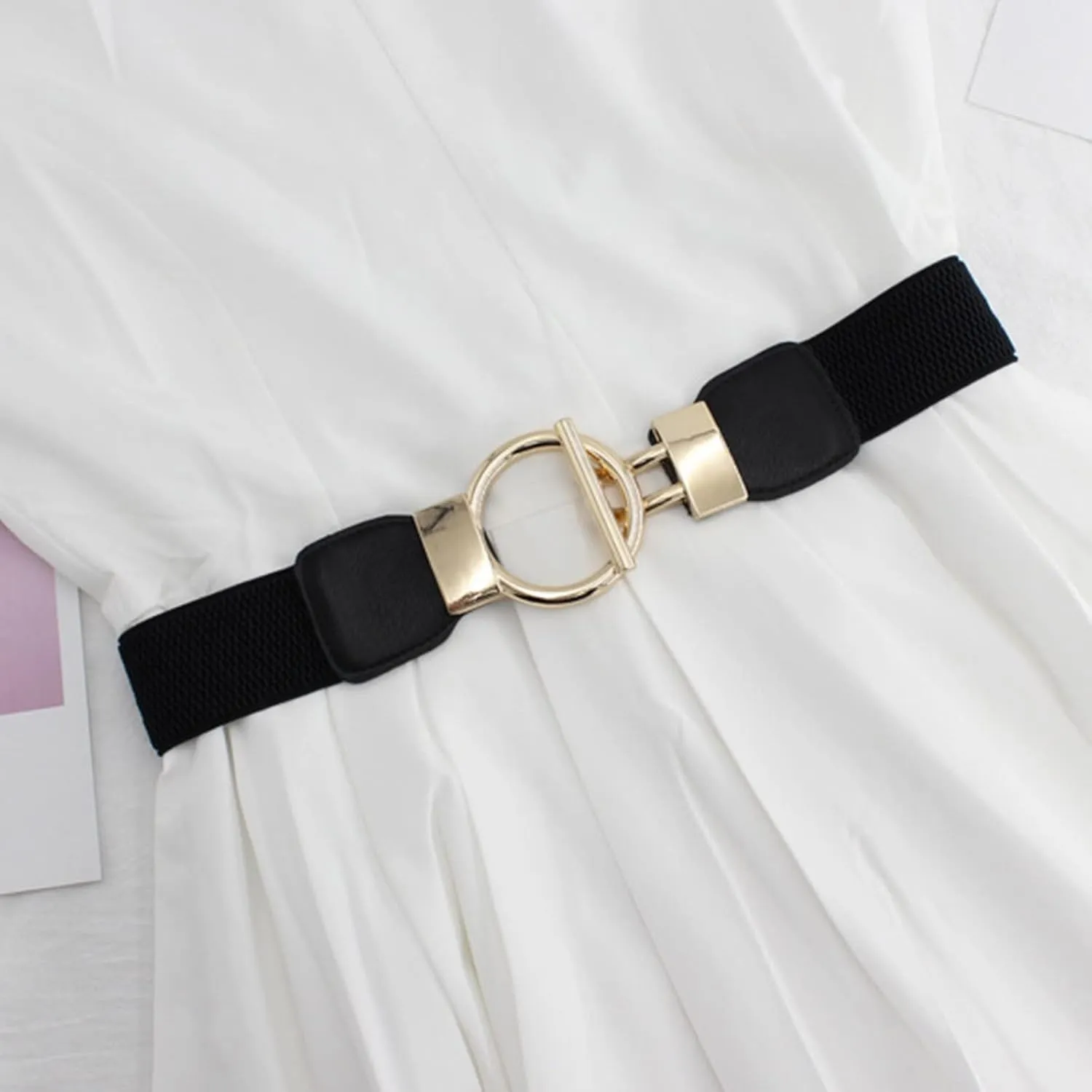 Womens Vintage Belt Wide Stretch Waist Belts Waistband for Jeans Dresses