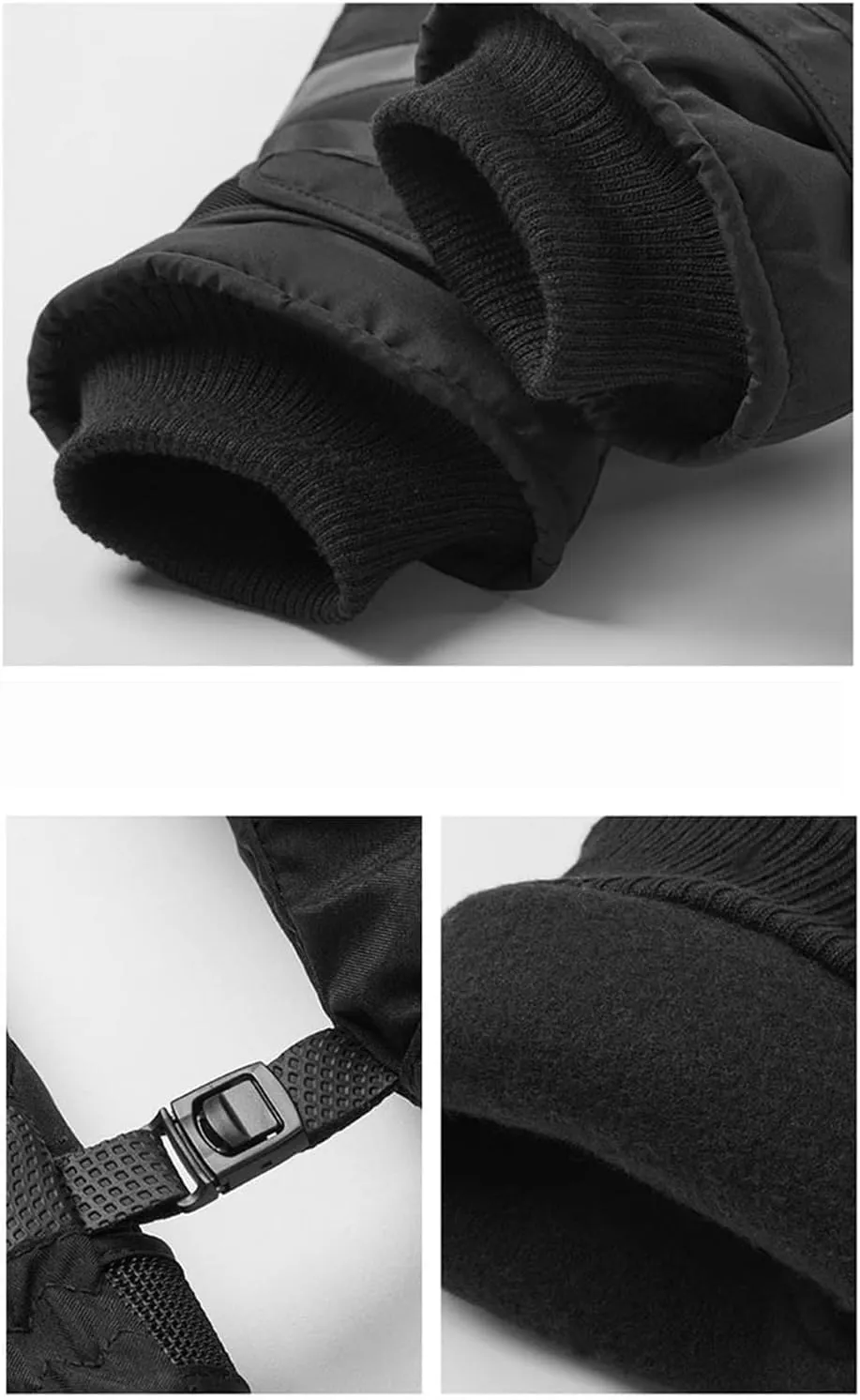Women's Winter Gloves Upgraded Touchscreen Black Winter Gloves Women's Ski Hiking and Running Gloves Heated Gloves
