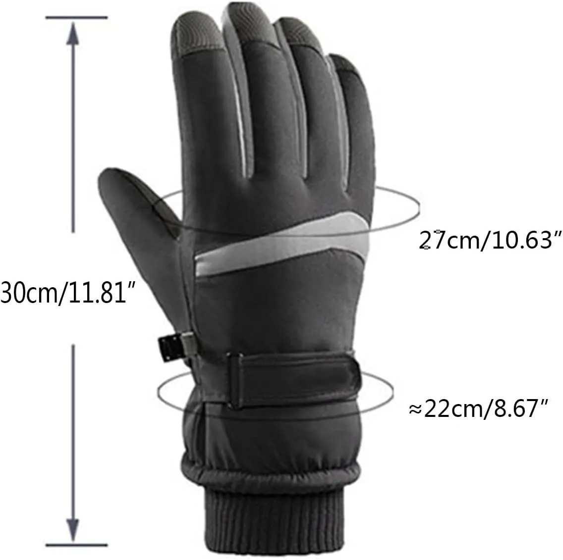 Women's Winter Gloves Upgraded Touchscreen Black Winter Gloves Women's Ski Hiking and Running Gloves Heated Gloves