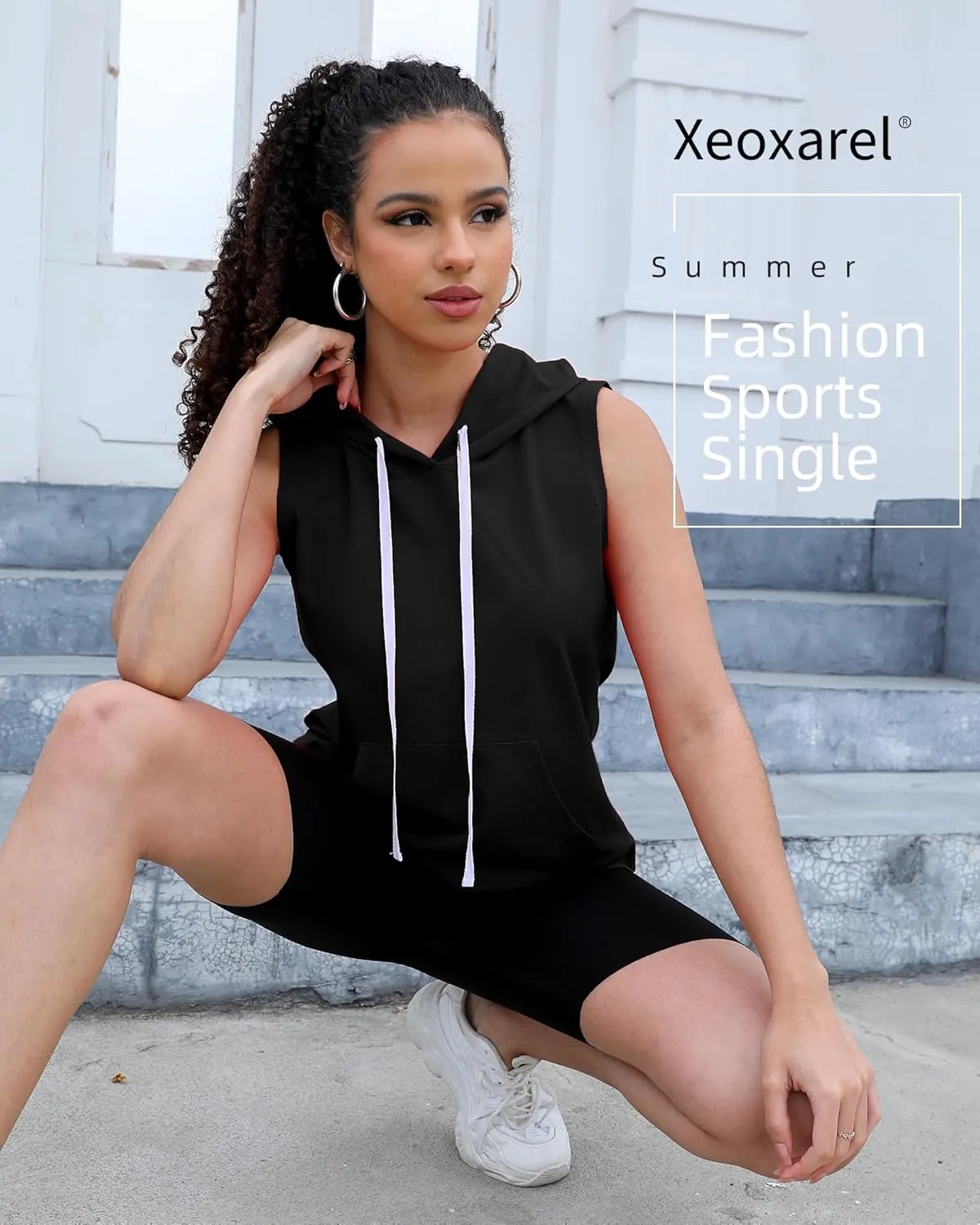 Xeoxarel Women's Sleeveless Vest Hoodies Tank Top (S-XL)