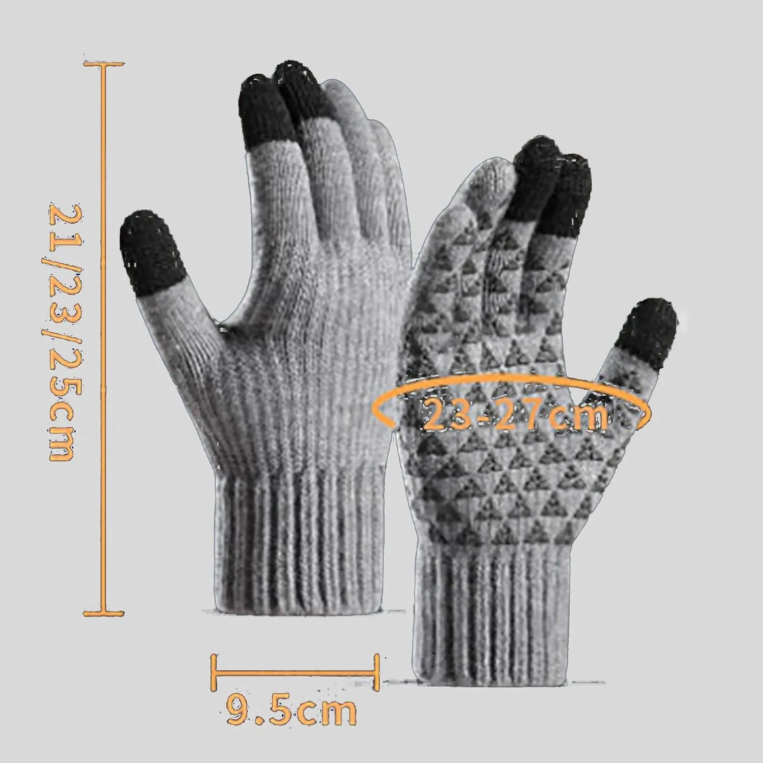 YOLAI Warm Women Leopard Stretch Knitted Gloves Outdoor Warm Gloves Winter Full Finger Gloves